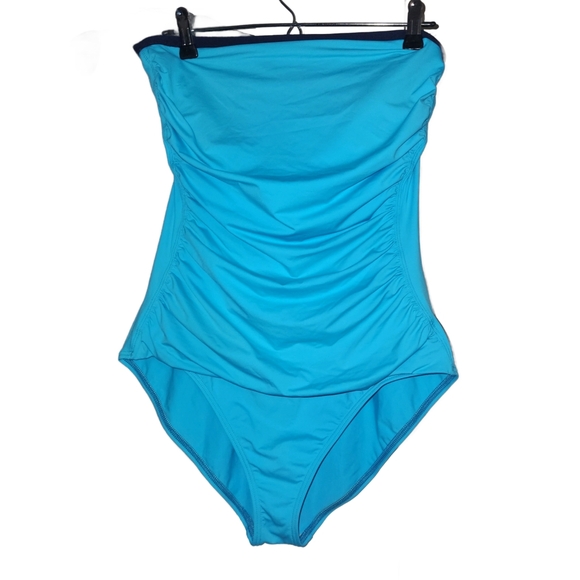 Tommy Bahama One Piece Ruched Bathing Suit Size 16 - Picture 2 of 7